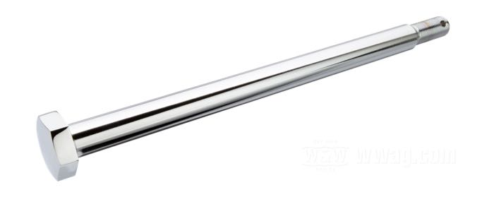 Perno posteriore; atto per Sportster 1979-2003; acciaio, cromato; lunghezza: 307 mm; Ø 3/4”; filettatura: 5/8”-18; rimpiazza OEM HD 41563-77A; peso lordo: 740 g