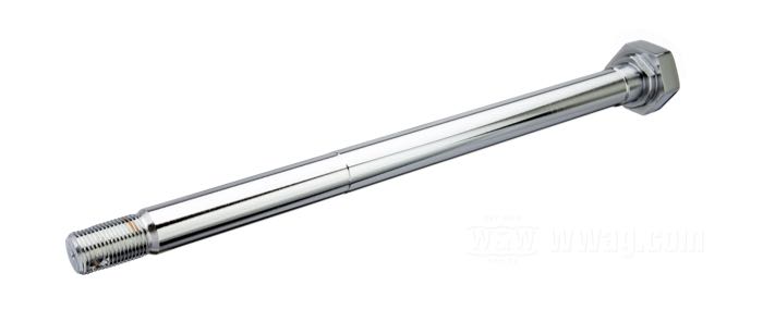 Rear axle; fits FL(H) 1958-1966; steel, chrome-plated; length: 297 mm; Ø 11/16”; thread: 5/8”-18; replaces OEM HD 41552-58A; gross weight: 600 g