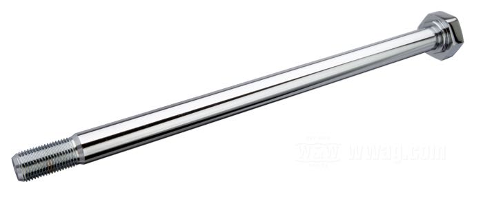 Axe arrière; adaptable à FL(H) 1967-1972 et FX 1971-1972; roues Cannonball MAG-12 avec cadres Big Twin 1936-1972; acier, chromé; longueur: 297 mm; Ø 17 mm; filetage: 5/8”-18; remplace OEM HD 41552-67; poids brut: 600 g