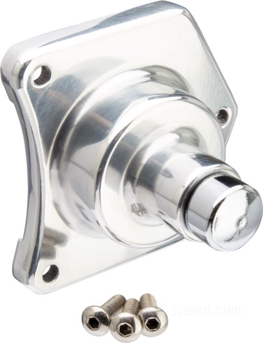 Pulsante avviamento; per Solenoide; atto per motorini 1991→; alluminio fuso / acciaio, lucidato; con viti di accaio inox; peso lordo: 130 g