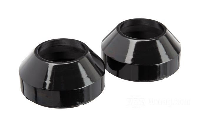 Dust cover; for Showa fork; fits Sportster 1975-1987, FX late 1978-1986; rubber, black; replaces OEM HD 45404-75; gross weight: 50 g