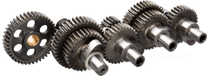 Cam shafts by The Cyclery; fits V models 1934-1936; steel; valve lift (IN/EX): 10.7/10.7 mm; replaces OEM HD 613-30A, 611-30C, 610-30B, 612-34A, 619-30, and 604-30; Europe; gross weight: 2.3 kg