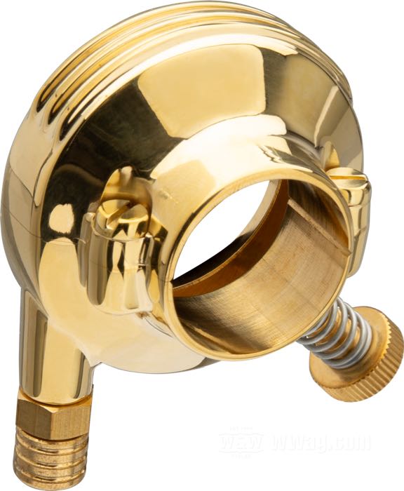 Gasgriffgehäuse »Deluxe« von Kustom Tech; Messing, poliert; Gewinde: M6; Italien; Bruttogewicht: 169 g