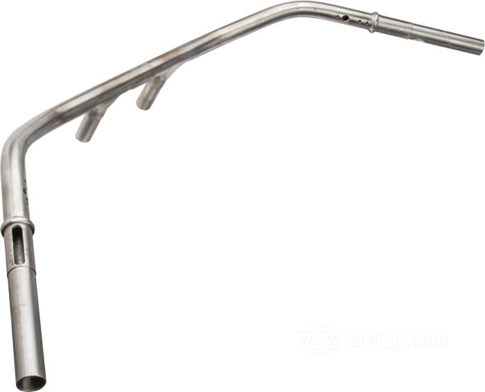 Manubrio »Standard Solo Wide« di Faber Cycle; atto per modelli V 1930-1934; acciaio, naturale; filettatura: 13/16”-24; spessore della parete: 3 mm; U.S.A.; peso lordo: 2.15 kg