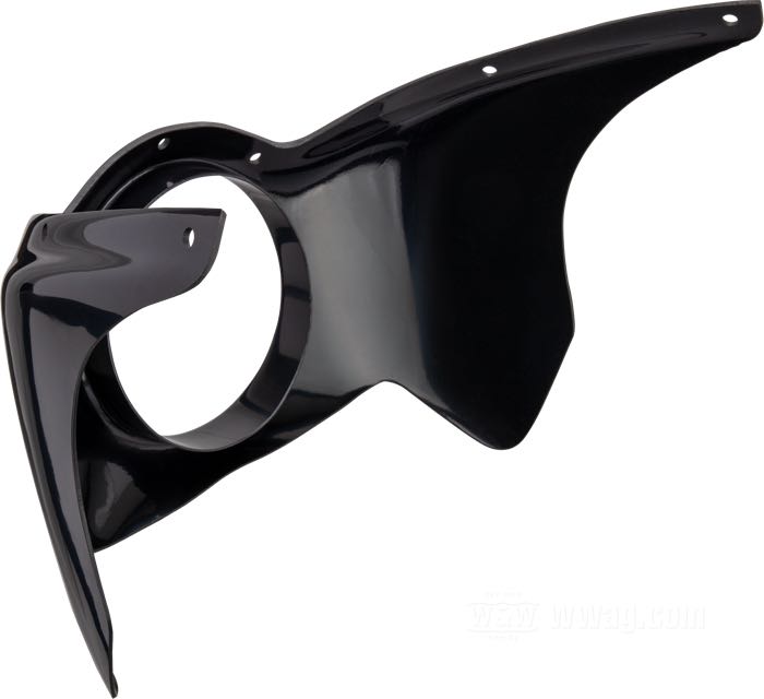 Cupolino »Wide Glide« di Arlen Ness; atto per modelli FL, FXWG e FXST; senza supporto faro; ABS; con staffe di faro laterali; peso lordo: 1.4 kg