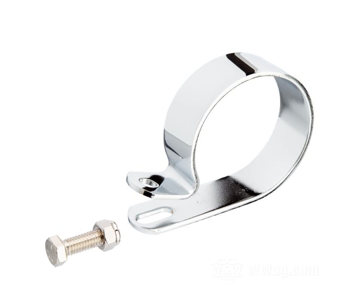 Morsetto per scarico; acciaio, cromato, tipo P; Ø 2-1/2”; Adattamento Ø: 64-67 mm; peso lordo: 171 g