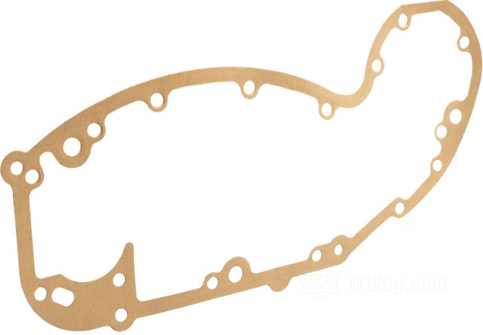 Gasket by Cala’s High Performance; for Gear cover; fits Sidevalve Big Twin 1937-1948; paper; 0.30 mm thick; replaces OEM HD 25227-37; gross weight: 100.2 g