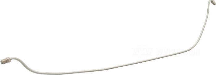 Brake line by Strange Bird; fits FL/FLH 1963-1969; tee to frame; steel, CAD (ZnNi process); length: 65 cm; position: rear; connection thread: 3/8” IF; replaces OEM HD 42301-58A; USA; gross weight: 75.2 g