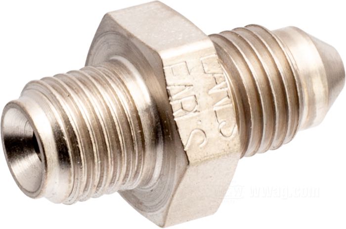 Adattatore di Earl's Performance Products; per Condotto di freno; acciaio, nichelato, dritto; filetto raccordo: 3/8”-24 IF; peso lordo: 20 g
