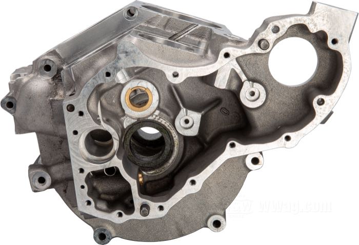 Carter motore di Cannonball; atto per Panhead 1948-1952; d.i. della boccola albero camme: 20.66 mm; alluminio fuso, come colato; rimpiazza OEM HD 24520-48; Germania; peso lordo: 14.56 kg