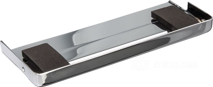 Cache; pour Batterie; adaptable à FX 1973-1986, XL 1982-1997 avec démarreur électrique; en haut; acier, chromé; L x H x P: 181 x 15 x 71 mm; remplace OEM HD 66367-73; poids brut: 160 g