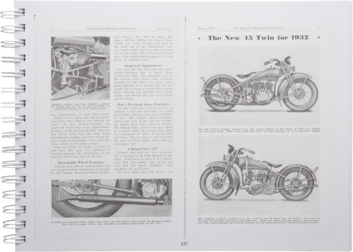 Libro »The Harley-Davidson VL Years 1930-1936«; carta; larghezza x altezza: 28 x 21 cm; di Steve Slocombe; spiralatura; a colori + bianco e nero; inglese; ISBN: 9780952750543; peso lordo: 1.12 kg