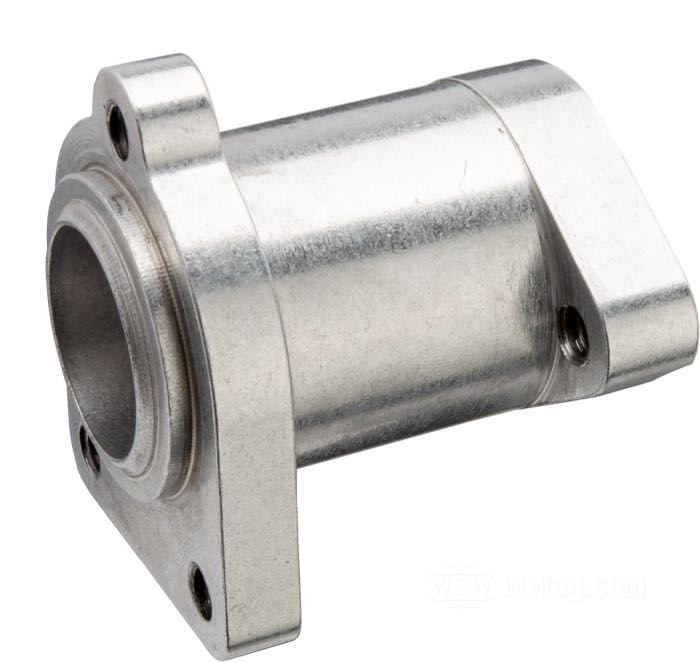 Adaptateur de Bates; pour carburateurs AMAL 26 mm → Pipe d'admission Linkert 3-vis; adaptable à Sidevalves 750 cc 1929-1958; alu billet; longueur: 61 mm; avec 2 goujons filetés; Allemagne; poids brut: 104 g