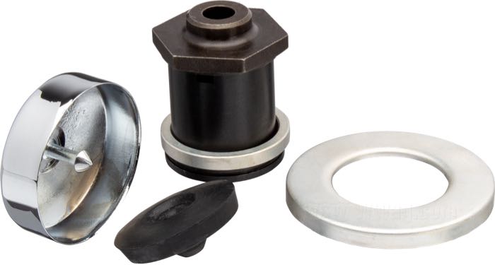 Stem bolt by Colony; fits XL 1957-1978 without OEM steering damper; steel, parkerized / zinc plated / chrome-plated; thread: 7/8”-24; replaces OEM HD 45722-54, 45752-52, 45721-54, 46750-69, and 46753-69; USA; gross weight: 190 g
