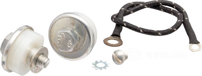 Kit de montage de Colony; adaptable à Big Twin 1955-1959; acier / plastique, CAD (procédé ZnNi); filetage: 1/2”-13; remplace OEM HD 3953, 67827-55, 67821-55, 67826-55 et 67829-55; USA; poids brut: 88 g