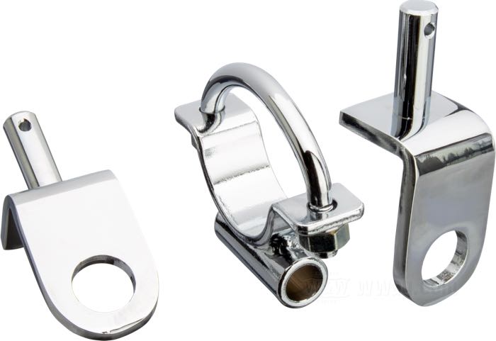 Mounting kit; for solo seat; fits 4-speed FX/FL 1958-1984 (except FXWG and FXST); steel, chrome-plated; gross weight: 260 g