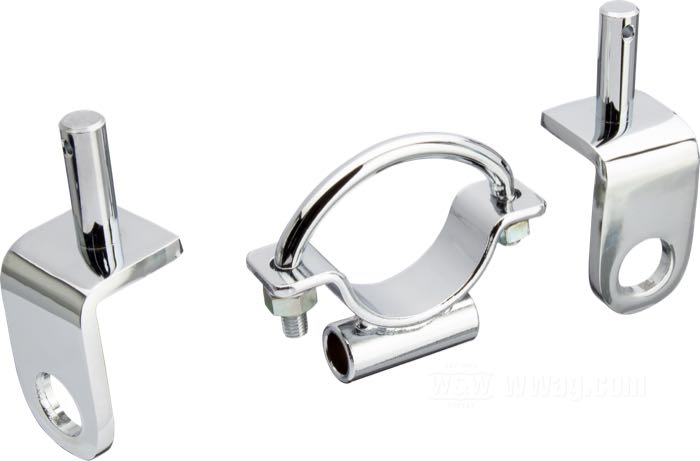 Mounting kit; for solo seat; fits 4-speed FX/FL 1958-1984 (except FXWG and FXST); steel, chrome-plated; gross weight: 260 g
