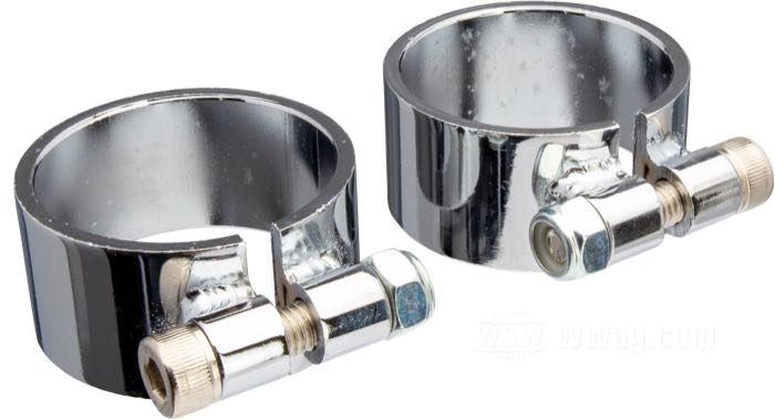 Morsetto per scarico; acciaio, cromato; larghezza: 27 mm; Ø 1-7/8”; Adattamento Ø: 47-48 mm; peso lordo: 280 g