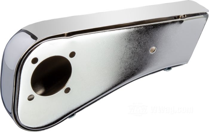 Tromboncino di Paughco; per carburatori Linkert; atto per Knucklehead e Panhead; acciaio, cromato, liscio; rimpiazza OEM HD 1406-37; U.S.A.; peso lordo: 486 g