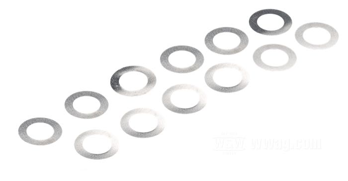 Shim; for Rocker arm; fits Shovelhead 1966-1985; steel; ID x OD: 14.1 x 23.4 mm, 0.13 mm thick	; gross weight: 10 g