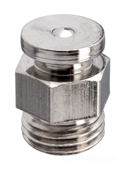 Schmiernippel; für Classic Springer Gabeln; passend für alle Modelle 1924-1938; 180°; Messing, vernickelt; Gewinde: 5/16”-32; ersetzt OEM HD 0340; Bruttogewicht: 4 g