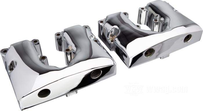 Kipphebelgehäuse »Stock Style«; passend für Shovelhead 1966-1984; Aluminiumguss, verchromt; ersetzt OEM HD 17519-80, 17516-77B, 17517-77B, 17518-80, 17550-80, 17552-80, 17500-66 und 17502-66; Bruttogewicht: 4.15 kg