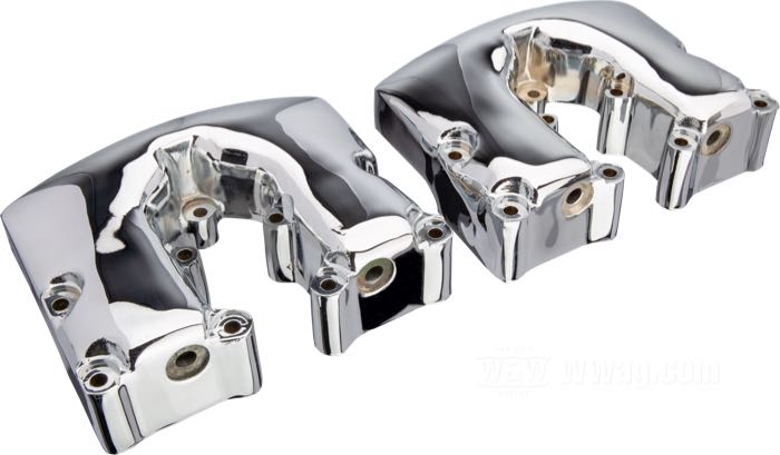 Kipphebelgehäuse »Stock Style«; passend für Shovelhead 1966-1984; Aluminiumguss, verchromt; ersetzt OEM HD 17519-80, 17516-77B, 17517-77B, 17518-80, 17550-80, 17552-80, 17500-66 und 17502-66; Bruttogewicht: 4.15 kg