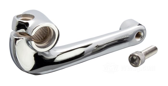 Foot shift lever; fits Sportster 2004→; steel, chrome-plated; splined; replaces OEM HD 34660-04, and 2708A; gross weight: 304 g