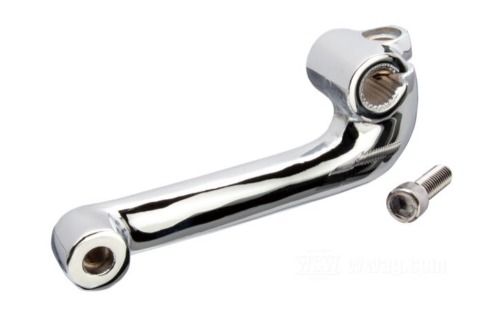 Foot shift lever; fits Sportster 2004→; steel, chrome-plated; splined; replaces OEM HD 34660-04, and 2708A; gross weight: 304 g
