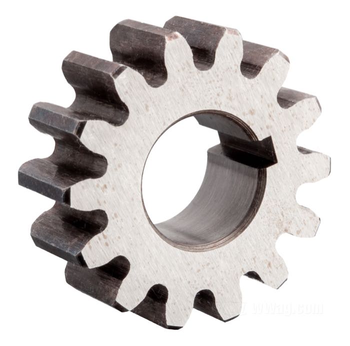 Zahnrad; für Ölpumpe; passend für Big Twin OHV 1948-1967; Antrieb, Zulauf ; Stahl; 9.5 mm stark; ersetzt OEM HD 26315-48; Bruttogewicht: 23 g
