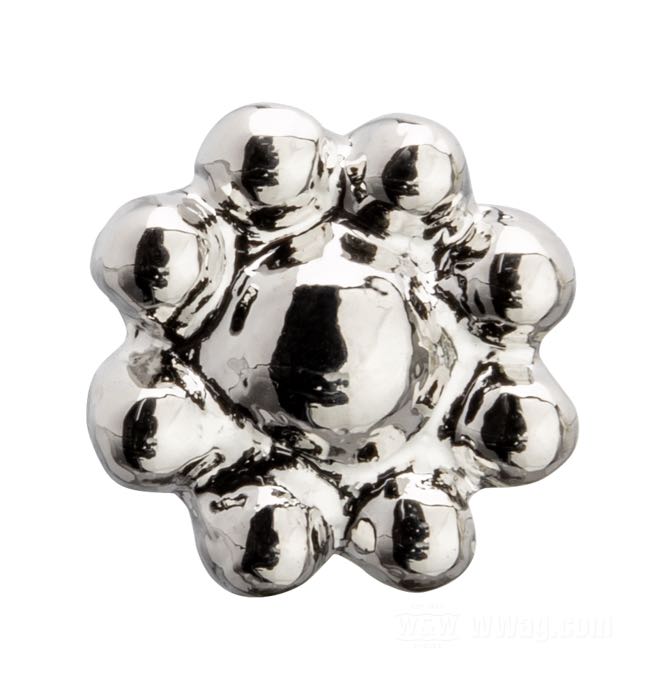 Ornament »Flower«; steel, chrome-plated; Ø 15 mm; gross weight: 4 g