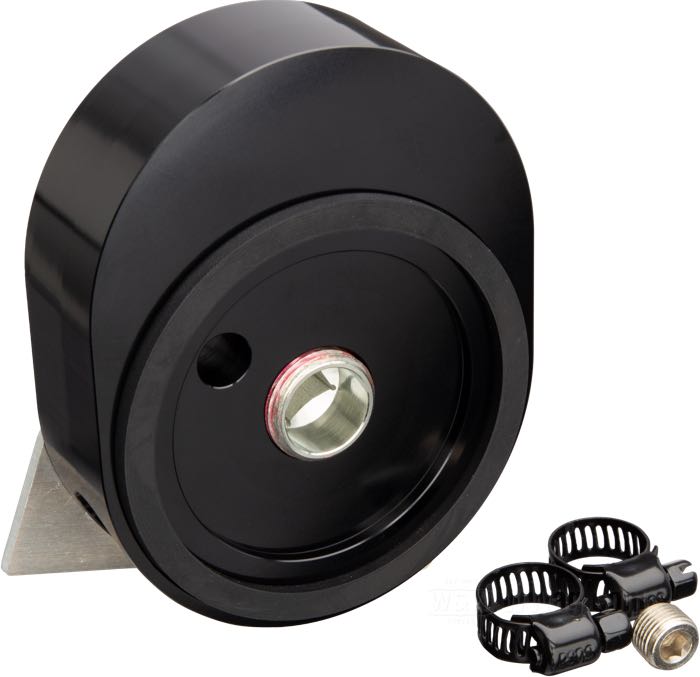 Adaptador de Jagg; para Cartucha filtrante de aceite / Radiador de aceite; apropiado para Evolution Big Twin EFI, modelos Twin Cam; aluminio macizo; rosca para tubos de aceite: 1/8”-27 NPT; rosca para filtrante de aceite: 3/4”-16; peso bruto: 590 g