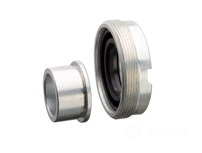 Feststellmutter von Colony; für Radlager; passend für K/XL 1955-1978; Stahl, CAD (ZnNi Verfahren); passende Radachse Ø: 17 mm; mit Wellendichtring und Distanzstück; ersetzt OEM HD 41196-55, 41210-55 und 41201-55; USA; Bruttogewicht: 72 g