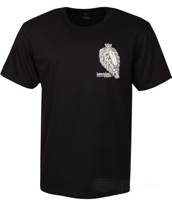 T-shirt »Grim Reaper« de Wrecking Crew; coton 200 g/m², noir, impression: blanc d'os (impression déchargée); taille: S; poids brut: 237 g