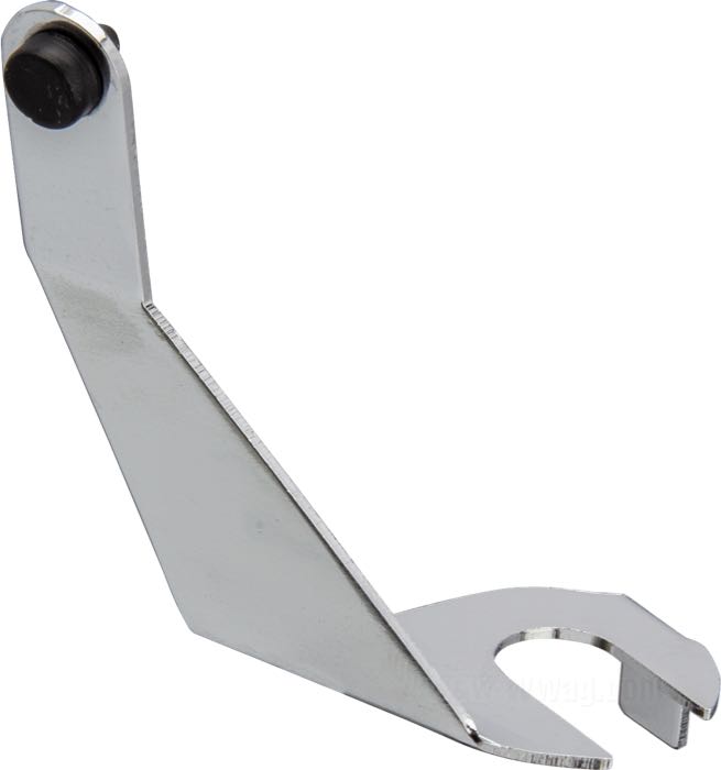 Arrête-fiche; pour fiches de connexion régulateur/stator; adaptable à Big Twins Shovelhead et Evolution (1970-1999) équippés d'un carburateur; se fixe au boulon avant du moteur; acier, chromé; poids brut: 10 g