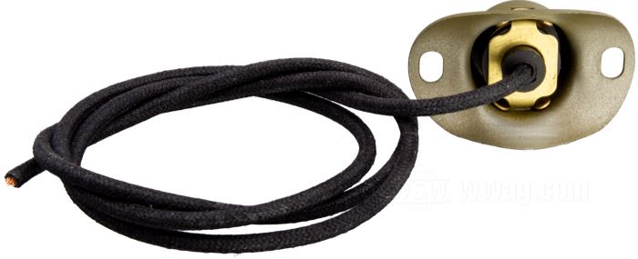 Pulsante »Military«; per Clacson / Motorino avviamento; per manubrio da 1”; atto per 1926-1952; acciaio / ottone / plastica, verde oliva bruno; altezza: 14 mm; rimpiazza OEM HD 4760-26N; peso lordo: 23 g