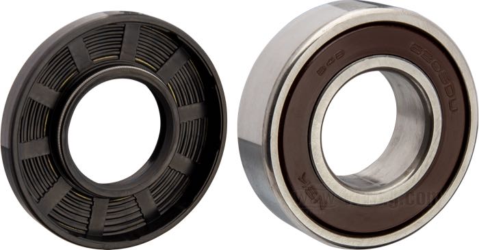 Roulement à billes de BAKER Drivetrain; adaptable à Big Twin 5 vitesses 1985-2007; acier; classe de tolérance: ABEC 1; dimensions: Ø int. x Ø ext.: 25 x 52 mm, grosseur: 22 mm; avec joint spi; poids brut: 150 g