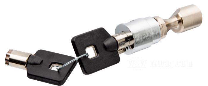 Cerradura de dirección; apropiado para FXDWG 2001-2005, Softail 2001-2017; acero; con cerradura de dirección y 2 llaves; reemplaza OEM HD 45680-90; peso bruto: 90 g