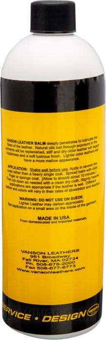 Traitement de cuir »Leather Balm« de Vanson Leathers; 453 g; USA; poids brut: 540 g