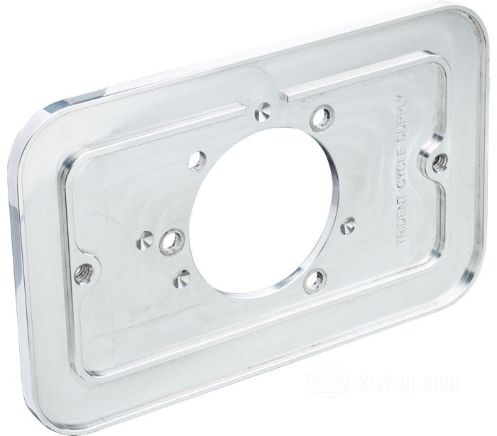 Filtre à air »Breadbox« de Trident Cycle Supply; alu billet / acier inox, poli; L x H x P: 175 x 110 x 35.6 mm; pour carburateurs CV; poids brut: 592 g