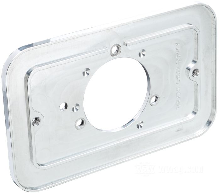 Air cleaner »Breadbox« by Trident Cycle Supply; billet aluminum / stainless steel, polished; W x H x D: 175 x 110 x 35.6 mm; for S&S Super E/G carburetors; gross weight: 598 g