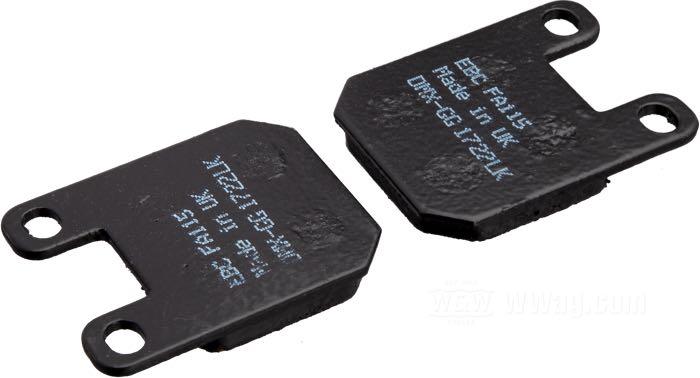 Bremsbeläge von EBC Brakes; für 125x2 und 125x4S Bremssättel; Stahl / Reibmaterial; Bruttogewicht: 74 g