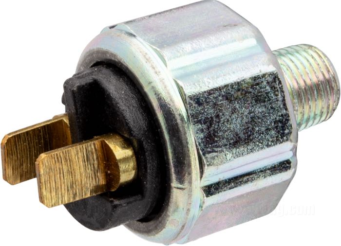 Bremslichtschalter von Accel; passend für Servi Car GE 1951→, Big Twin 1958→, Sportster 1979-2020, Buell und V-Rod Modelle; hydraulisch; mit Steckanschluss; Gewinde: 1/8”-27 NPT; ersetzt OEM HD 72023-51; Bruttogewicht: 50 g