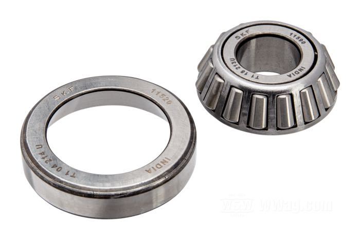 Rodamiento cónico; apropiado para Sportster 1974-1981; acero; clase de tolerancia: RBEC 1; Ø int. x Ø ext.: 15.6 x 42.9 mm, grosor: 14.5 mm; reemplaza OEM HD 47521-74; peso bruto: 200 g