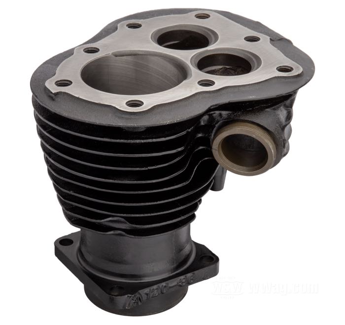 Cylindre; adaptable à Flathead 750cc/45 cui.; avant; fonte, noir; longueur: 149 mm; alésage nominal: 2-3/4 ”; remplace OEM HD 16460-40; poids brut: 6.74 kg