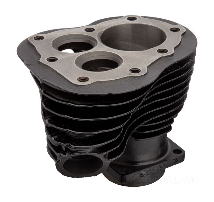 Cylindre; adaptable à Flathead 750cc/45 cui.; avant; fonte, noir; longueur: 149 mm; alésage nominal: 2-3/4 ”; remplace OEM HD 16460-40; poids brut: 6.74 kg