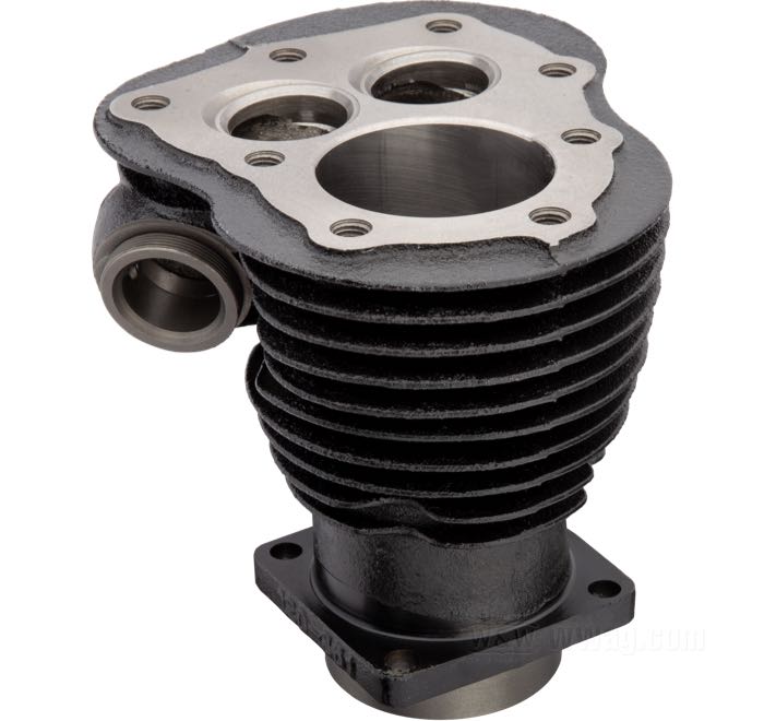 Cylindre; adaptable à Flathead 750cc/45 cui.; arrière; fonte, noir; longueur: 149 mm; alésage nominal: 2-3/4 ”; remplace OEM HD 16461-40; poids brut: 6.77 kg