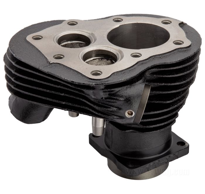 Cylindre; adaptable à Flathead 750cc/45 cui.; arrière; fonte, noir; longueur: 149 mm; alésage nominal: 2-3/4 ”; remplace OEM HD 16461-40; poids brut: 6.77 kg