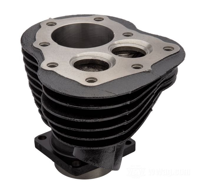 Cylindre; adaptable à Flathead 750cc/45 cui.; arrière; fonte, noir; longueur: 149 mm; alésage nominal: 2-3/4 ”; remplace OEM HD 16461-40; poids brut: 6.77 kg