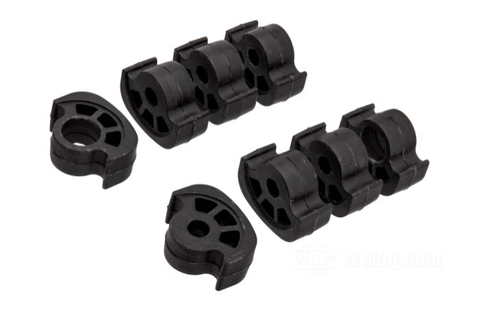 Caoutchoucs de repose-pieds de Kuryakyn; pour Repose-pieds passagers; pour Kuryakyn Iso-Pegs; caoutchouc; poids brut: 100 g